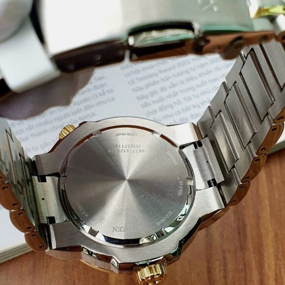 Citizen GMT Dual Time Eco-Drive Blue Dial Dual Tone Watch - Picture 5 of 6